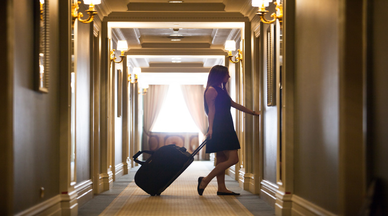 luxury five-star hotel welcomes guests on a weekend